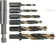 Kombinált menetfúró készlet, HSS-G, 7 db, M3-M10