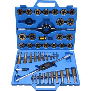 Menetmetsző-fúró készlet  M6-24, 45 db, titán bevonatú