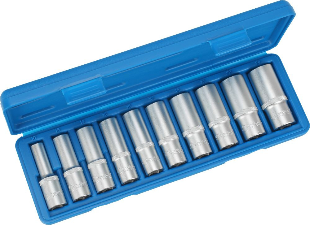 Dugófej készlet 1/2" 10-24mm hosszított 10db-os