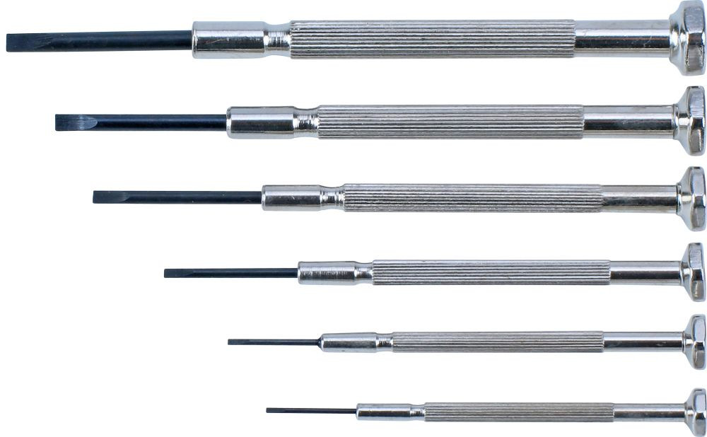 Precíziós műszerész csavarhúzó készlet, 6 db, 0,9-3,5 mm