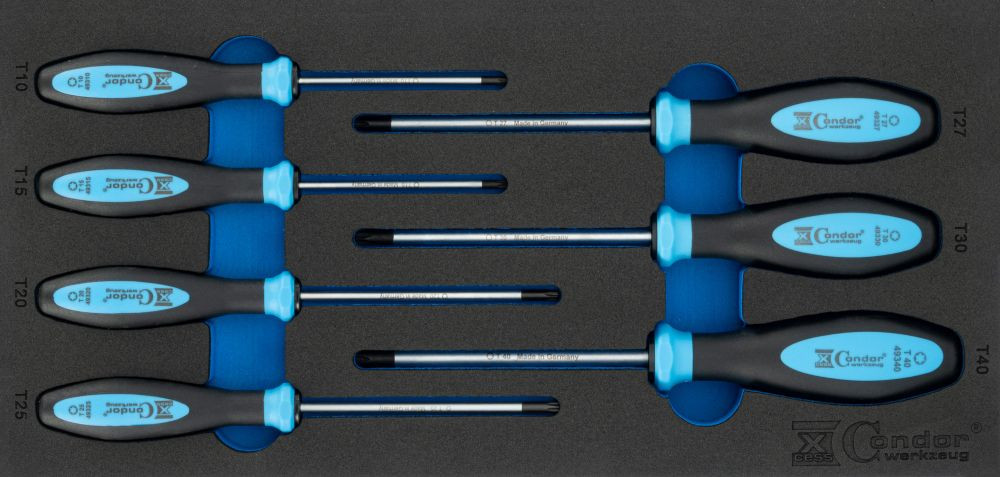 Torx csavarhúzó klt szivacsbetétben 7db-os